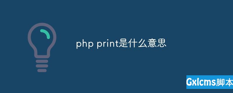 php print是什么意思 - 文章图片