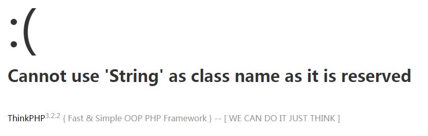 thinkphp在php7环境下提示Cannot use ‘String’ as class name as it is reserved的解决方法 - 文章图片