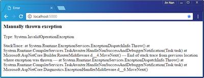 ASP.NET Core应用错误处理之ExceptionHandlerMiddleware中间件呈现“定制化错误页面” - 文章图片