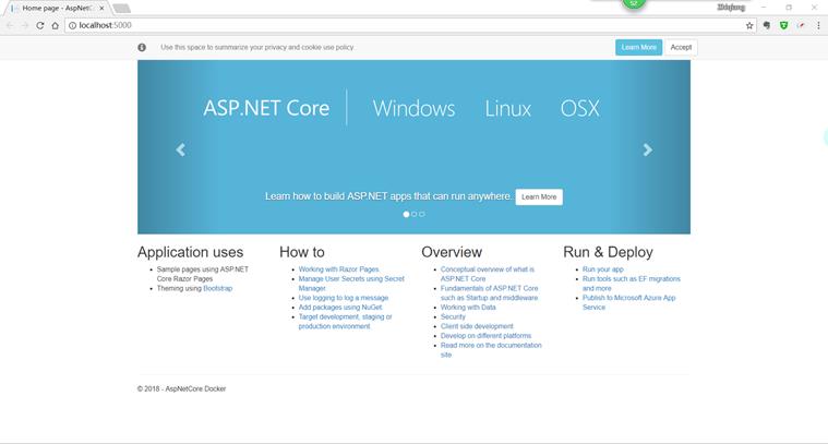 ASP.NET Core 2.1 使用Docker运行的方法步骤 - 文章图片