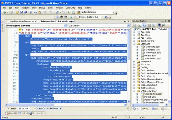 在ASP.NET 2.0中操作数据之六十三：GridView实现批量删除数据 - 文章图片