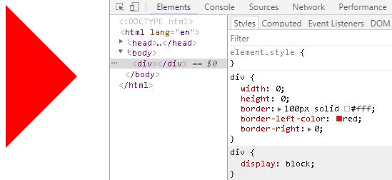 如何使用CSS的border属性画个三角形 - 文章图片