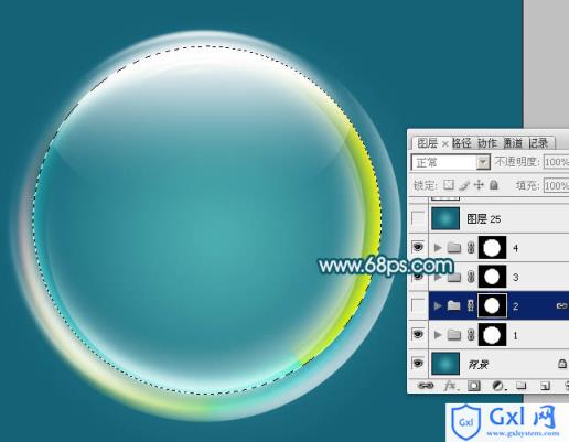 Photoshop设计制作漂亮的透明环保气泡图标 - 文章图片