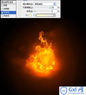 photoshop笔刷及滤镜制作燃烧的火焰 - 文章图片