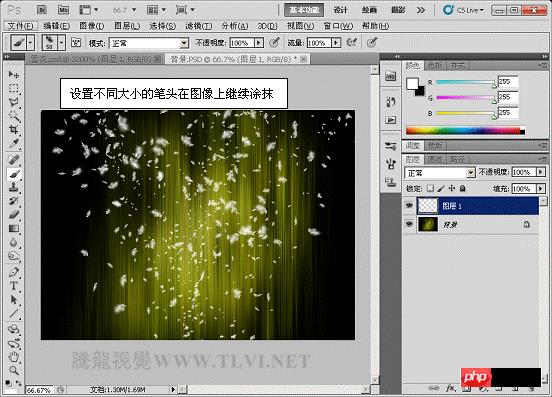 PhotoshopCS5点状形态画笔打造炫彩雪花 - 文章图片