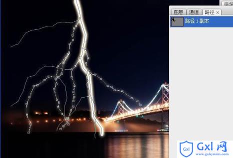 photoshop利用描边路径工具制作出逼真的闪电效果 - 文章图片
