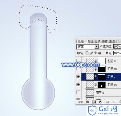 Photoshop设计制作出一个精致的玻璃温度计图标 - 文章图片