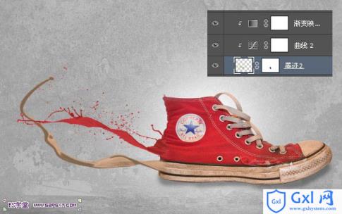 Photoshop设计制作动感流体运动鞋海报教程 - 文章图片