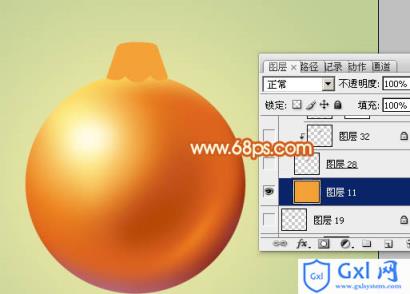 Photoshop设计制作精致的橙黄色圣诞装饰球教程 - 文章图片