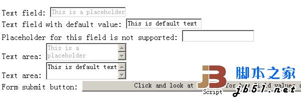 基于jQuery的让非HTML5浏览器支持placeholder属性的代码 - 文章图片