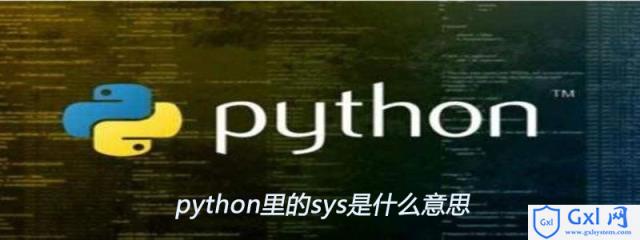 python里的sys是什么意思 - 文章图片