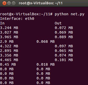 linux系统使用python监测网络接口获取网络的输入输出 - 文章图片