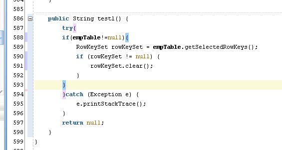 ORACLE ADF11g: 清空TABLE选中的行 - 文章图片