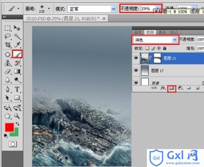 photoshop设计出2012末日危机灾难片电影海报效果 - 文章图片