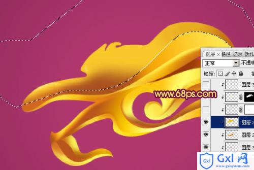 Photoshop制作漂亮简单的金色龙头的教程 - 文章图片