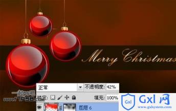 photoshopCS5制作红色的圣诞壁纸效果 - 文章图片