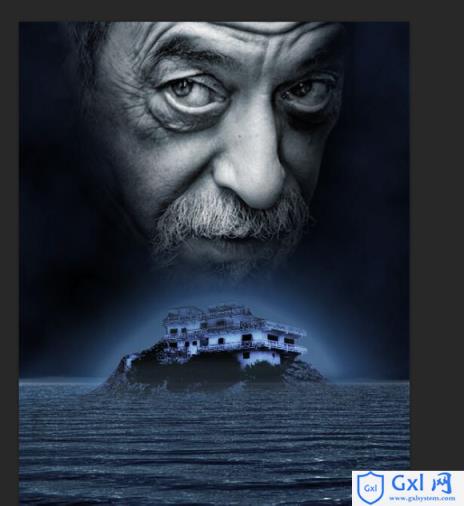 Photoshop设计时尚大气的冷色调禁闭岛电影海报效果 - 文章图片