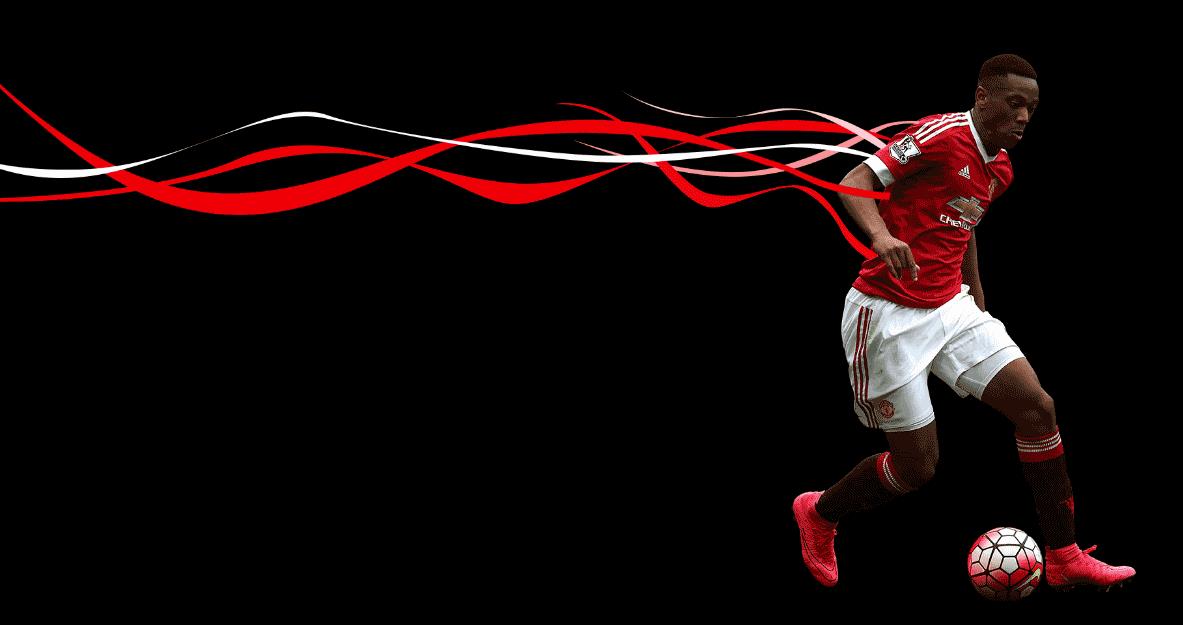 Photoshop设计创意拖影效果的红魔曼联主题壁纸 - 文章图片