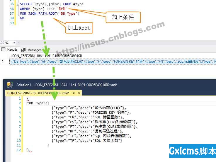 在SQL中直接把查询结果转换为JSON数据 - 文章图片