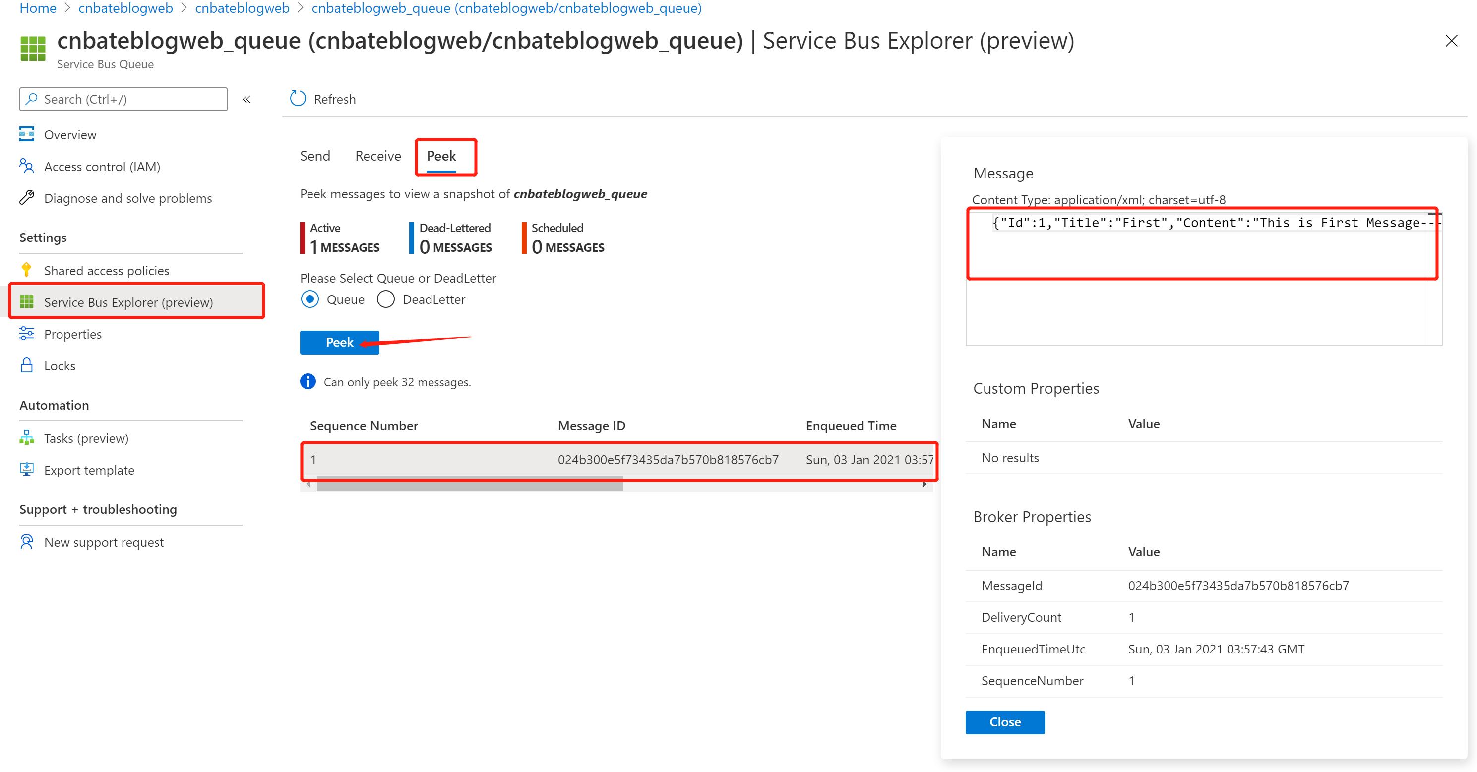 Azure Service Bus（三）在 .NET Core Web 应用程序发送ServiceBus Queue - 文章图片
