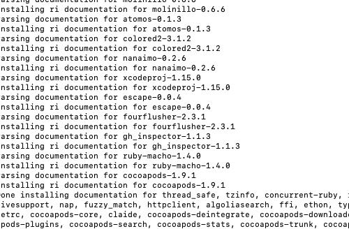 pod命令报错-bash: /usr/local/bin/pod: /System/Library/Frameworks/Ruby.framework/Versions/2.3/usr/bin/rub - 文章图片