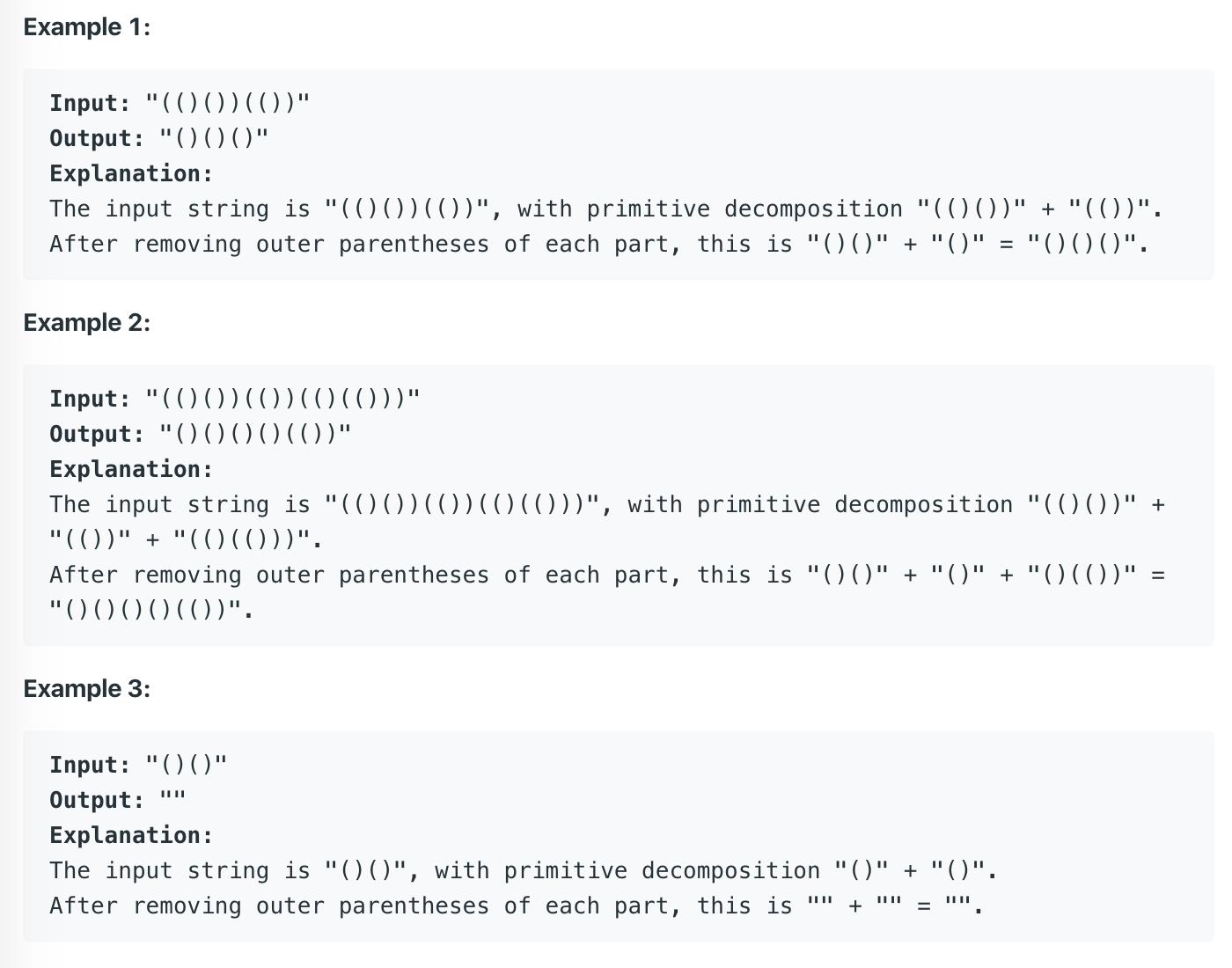 LeetCode-1021 Remove Outermost Parentheses Solution(with Java) - 文章图片