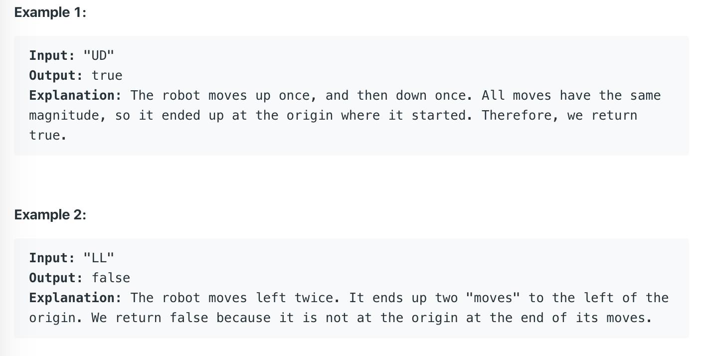 LeetCode-657 Robot Return to Origin Solution (with Java) - 文章图片