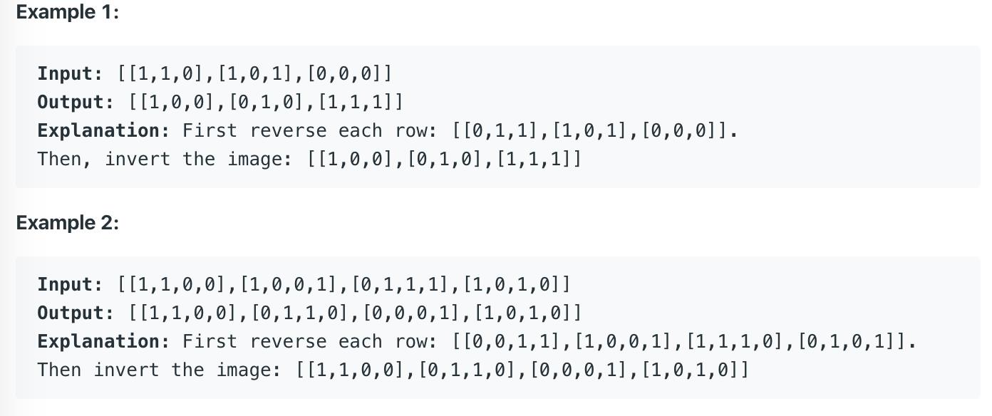 LeetCode-832 Flipping an Image Solution (with Java) - 文章图片