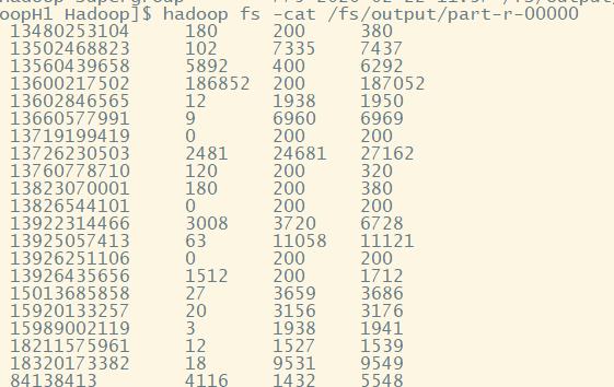 Hadoop基础---流量求和MapReduce程序及自定义数据类型 - 文章图片