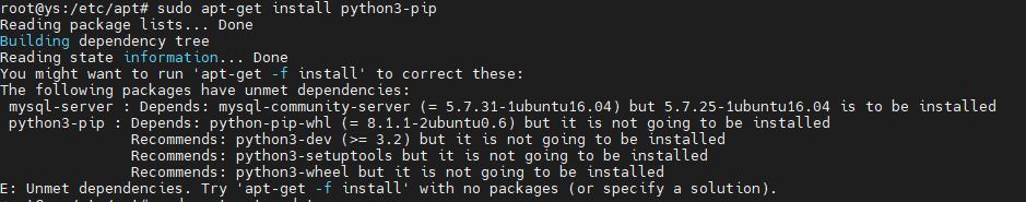 【Ubuntu安装pip】sudo apt-get install python3-pip报安装依赖包失败的解决办法 - 文章图片