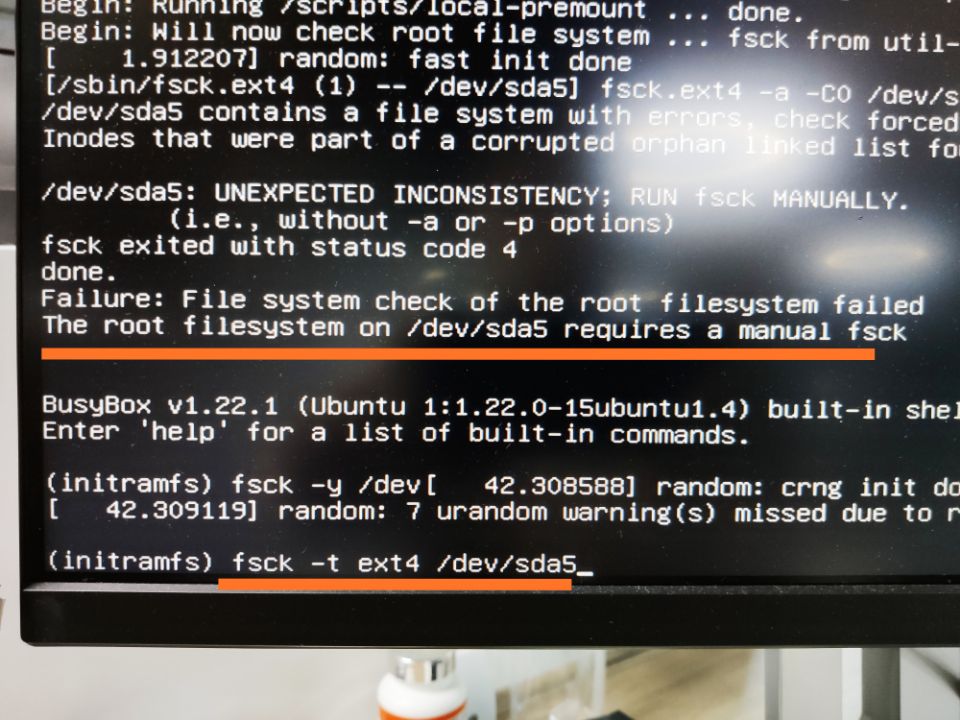 ubuntu进入initramfs，系统黑屏 - 文章图片