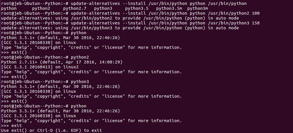 Ubuntu16.04多个版本python编译器的安装和切换 - 文章图片