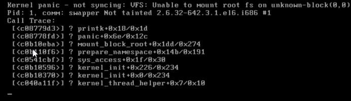 VMware下的centos6.5出现Kernel panic -not syncing:UFS:unable to mount root fs...... - 文章图片