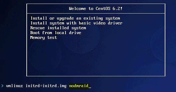 CentOS 6.2出现Disk sda contains BIOS RAID metadata解决方法 - 文章图片