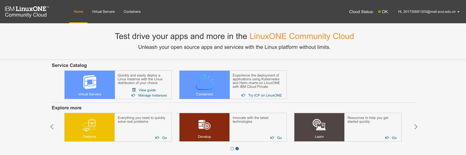 华工软院IBM LinuxONE Community Cloud云计算实验 - 文章图片
