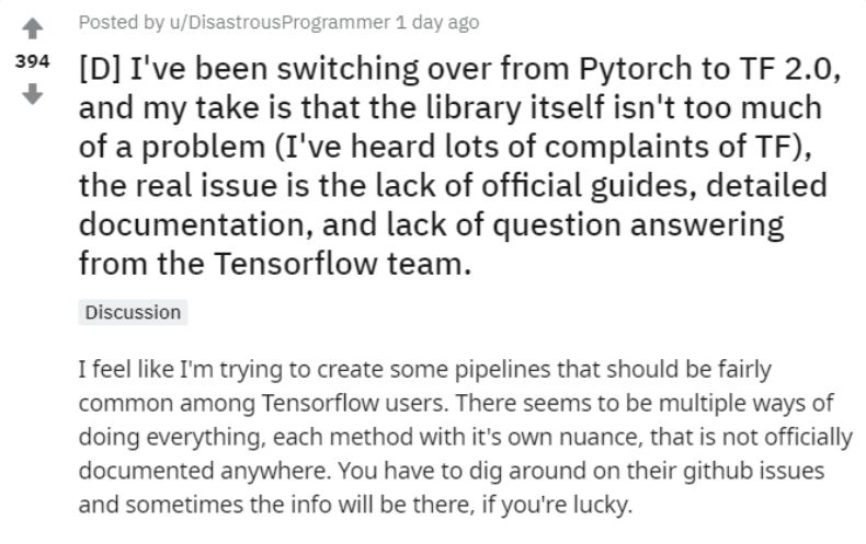上线俩月，TensorFlow 2.0被吐槽太难用，网友：看看人家PyTorch - 文章图片