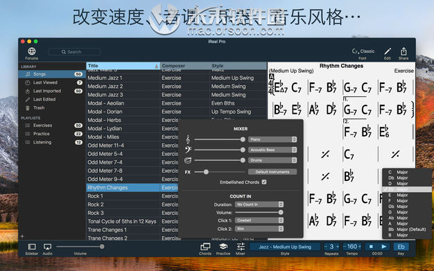 iReal Pro 2020 for Mac(模拟乐队音乐陪练工具) - 文章图片