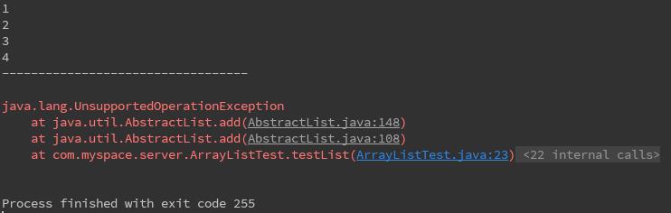 List 报错 java.lang.UnsupportedOperationException - 文章图片