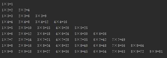 Python 程序一行代码解决乘法口诀表 - 文章图片