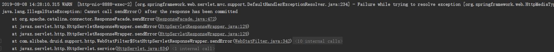 java.lang.IllegalStateException: Cannot call sendError() after the response has been committe - 文章图片