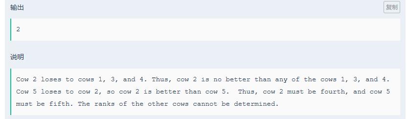 Cow Contest（Warshall算法+结论） - 文章图片