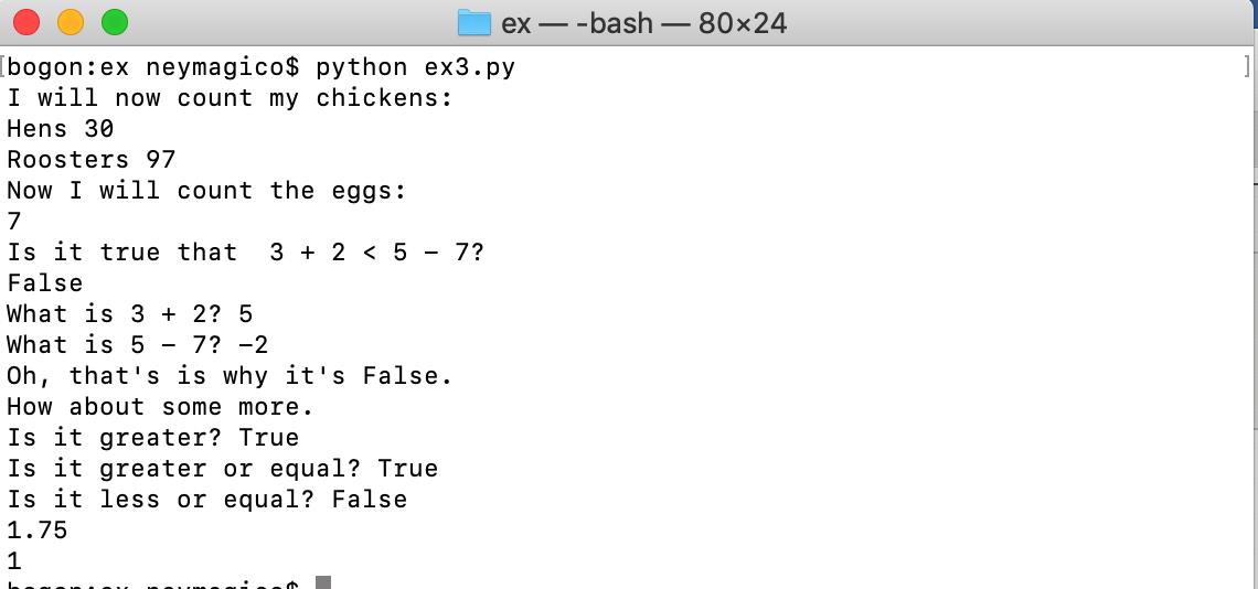 一个新手的Python自学之旅 #MacBook #《“笨办法”学Python》#第六章：常用的简易Python命令、符号、代码、格式化字符串 - 文章图片