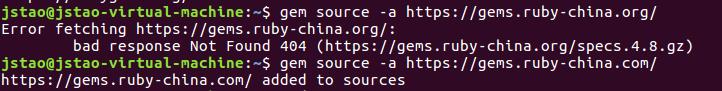 Error fetching https://gems.ruby-china.org/: bad response Not Found 404 (https://gems.ruby-china.or - 文章图片