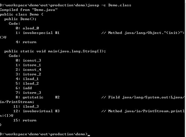 Java查看class的JVM文件--javap -c ClassName - 文章图片