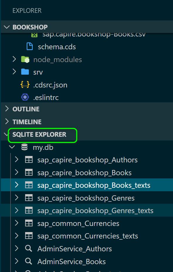 使用 Visual Studio Code SQLite 扩展来浏览 SAP Cloud Application Programming 数据库 - 文章图片