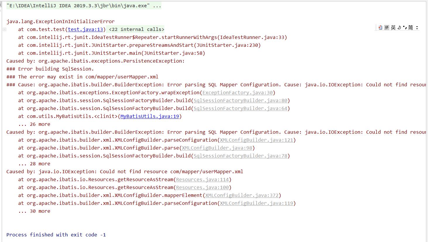 Error parsing SQL Mapper Configuration. Cause: java.io.IOException: Could not find resource com/mapp - 文章图片