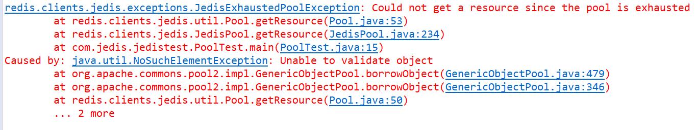 redis.clients.jedis.exceptions.JedisExhaustedPoolException: Could not get a resource since the pool - 文章图片