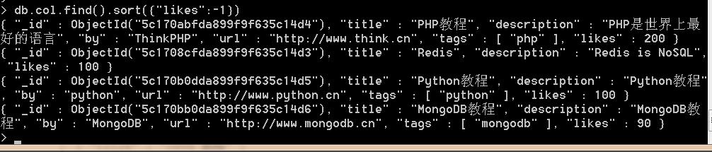 MongoDB排序、索引 - 文章图片
